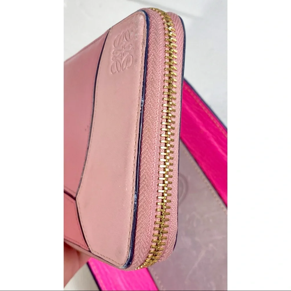 Loewe Pink Leather Puzzle Wallet